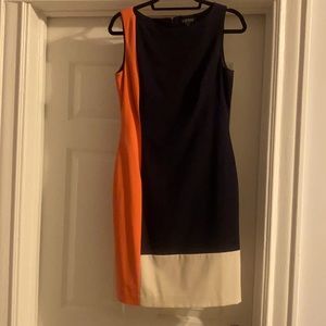 LAUREN colorblock cocktail dress